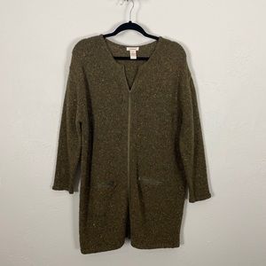 Sundance Sweater Zip Jacket 100% lambs Wool Speck